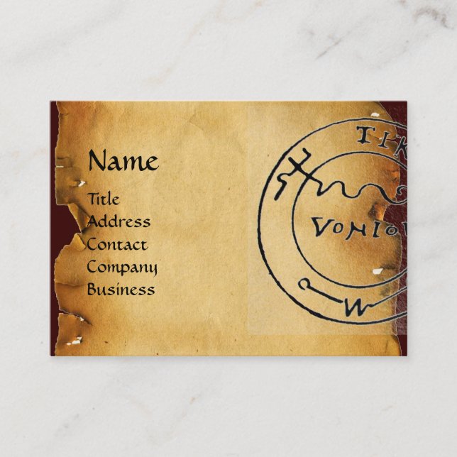 ANTIQUE  PIRATES TREASURE MAP ,SKULL AND SWORDS BUSINESS CARD (Front)