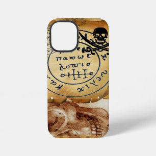 ANTIQUE PIRATES TREASURE MAP ,SKULL AND SWORDS iPhone CASE