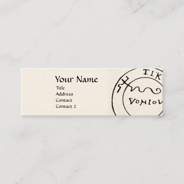 ANTIQUE  PIRATES TREASURE MAP ,SKULL AND SWORDS MINI BUSINESS CARD (Front)