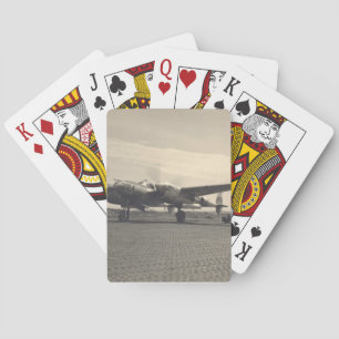 antique plane playing cards