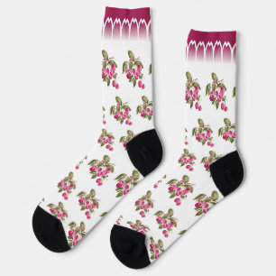 Antique Plate & Café au Lait Bol Socks Cherry