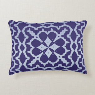 Antique portuguese azulejo ceramic. Graphic design Decorative Cushion