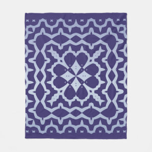 Antique portuguese azulejo ceramic. Graphic design Fleece Blanket