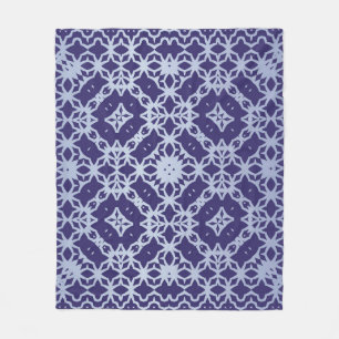 Antique portuguese azulejo ceramic. Graphic design Fleece Blanket