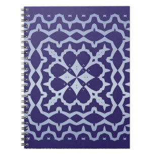 Antique portuguese azulejo ceramic. Graphic design Notebook