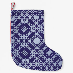 Antique portuguese azulejo ceramic. Graphic design Small Christmas Stocking