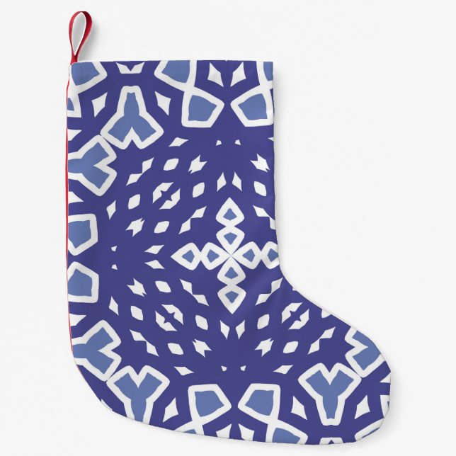 Antique portuguese azulejo ceramic. original small christmas stocking (Front)