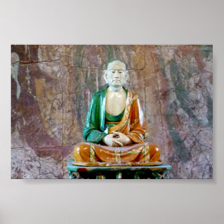 Antique pottery Buddha Poster