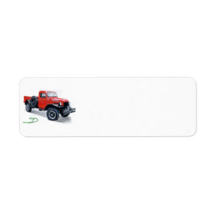 Antique Power Wagon Return Address Label