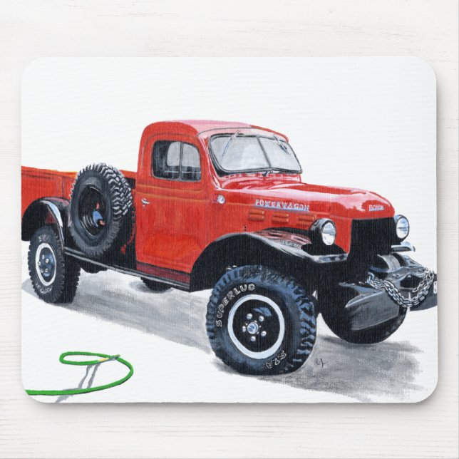 Antique Power Wagon Truck Mousepad (Front)