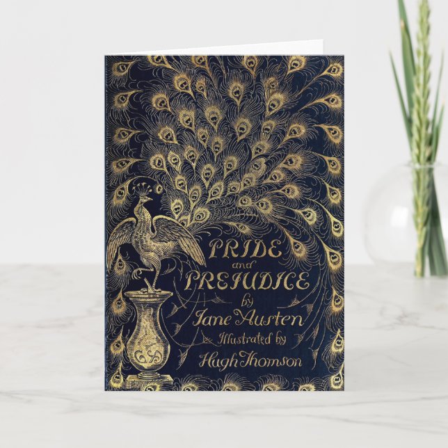 Antique Pride and Prejudice Peacock Edition Cover Card (Front)