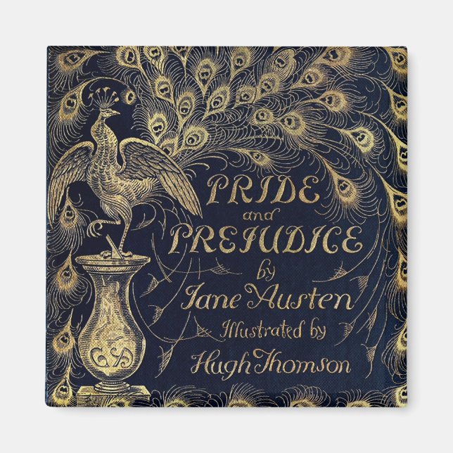 Antique Pride and Prejudice Peacock Edition Cover Magnet (Front)