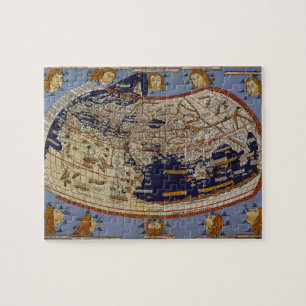 Antique Ptolemaic World Map, Johannes of Arnsheim Jigsaw Puzzle
