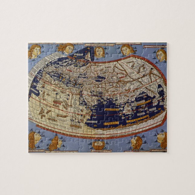 Antique Ptolemaic World Map, Johannes of Arnsheim Jigsaw Puzzle (Horizontal)