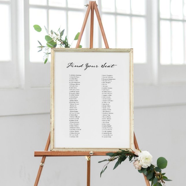 Antique Quill Find Your Seat Seating Chart  (Creator Uploaded)