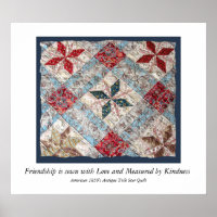 Antique Quilt  Friendship is sewn with Love.....