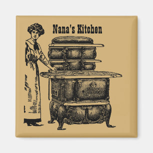 Antique Range Stove Oven Personalized Template Magnet