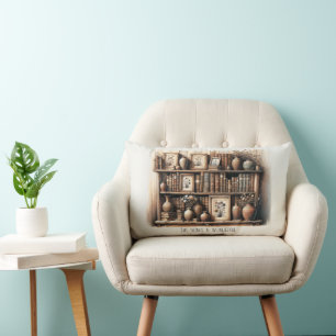 Antique Reads and Blooms Lumbar Cushion
