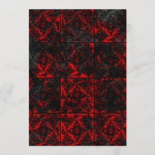 Antique Red Gothic wedding  Invitation