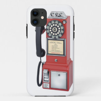 Antique Red Pay Phone Iphone Case