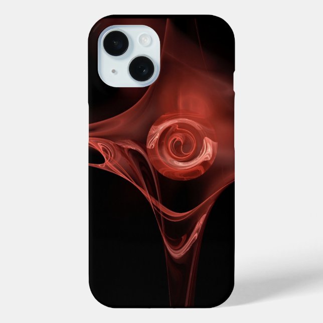 ANTIQUE RED PINK FRACTAL ROSE Case-Mate iPhone CASE (Back)