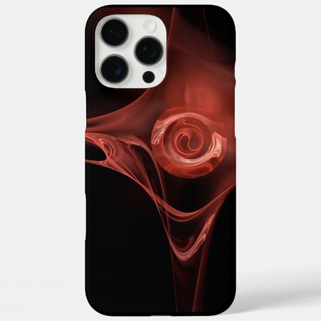 ANTIQUE RED PINK FRACTAL ROSE Case-Mate iPhone CASE (Back)