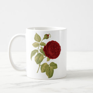 Antique Red Rose Coffee Mug