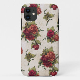 Antique Red Rose Wallpaper iPhone 11 Case