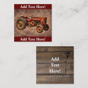Antique Red Tractor Note Card