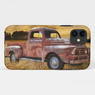 Antique Red Truck Farm Field iPhone 11 Case