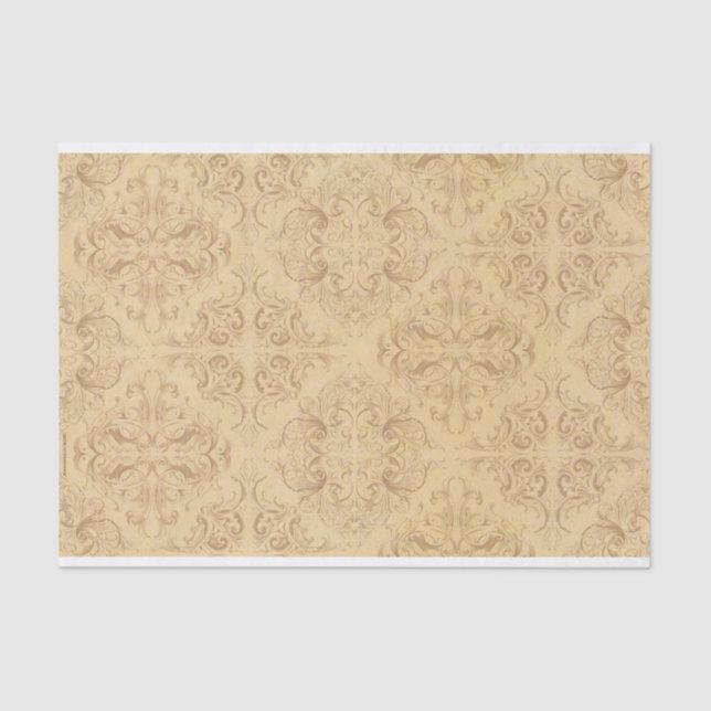 Antique Renaissance Flourishes Tissue Paper (Front)