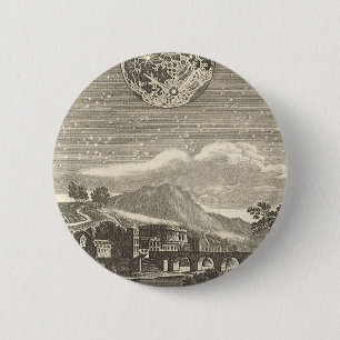 Antique Renaissance Moon by Allain Mallet 6 Cm Round Badge