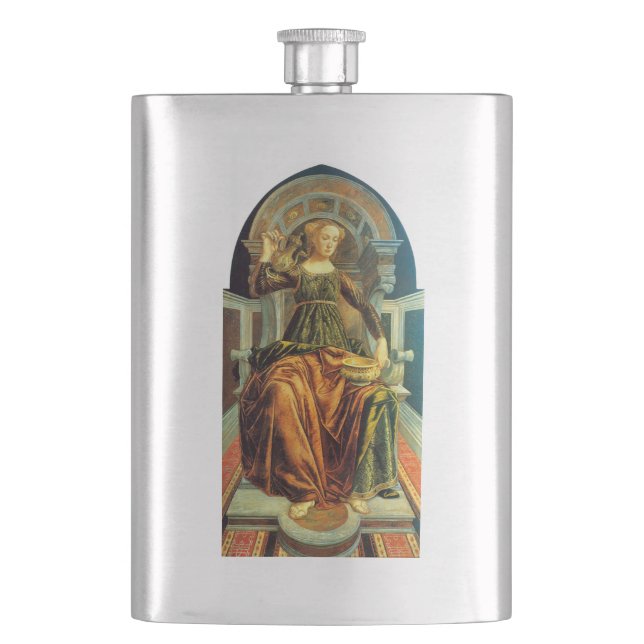 ANTIQUE RENAISSANCE TAROT 14 -TEMPERANCE HIP FLASK (Front)