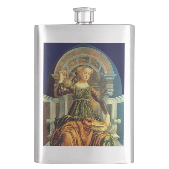 ANTIQUE RENAISSANCE TAROT 14 -TEMPERANCE HIP FLASK (Front)