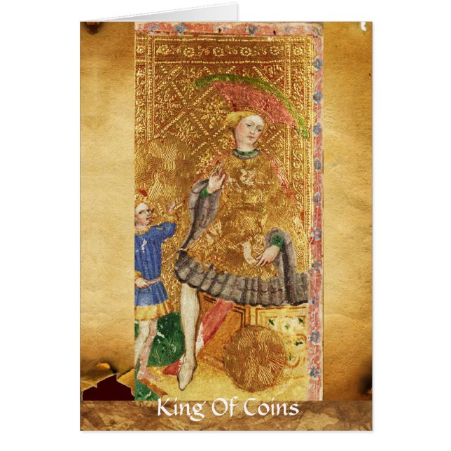 ANTIQUE RENAISSANCE TAROT/KING AND QUEEN OF COINS (Front)