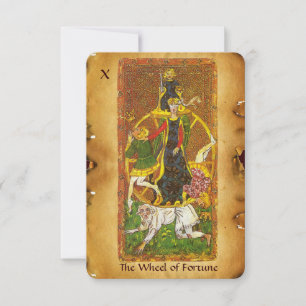 ANTIQUE RENAISSANCE TAROTS 10/THE WHEEL OF FORTUNE ANNOUNCEMENT