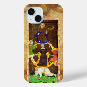 ANTIQUE RENAISSANCE TAROTS 10 / WHEEL OF FORTUNE iPhone 15 CASE
