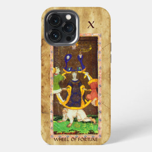 ANTIQUE RENAISSANCE TAROTS 10 / WHEEL OF FORTUNE iPhone 13 PRO MAX CASE