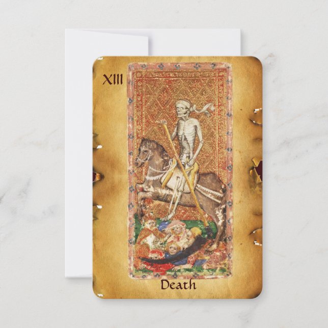 ANTIQUE RENAISSANCE TAROTS 13 / DEATH ANNOUNCEMENT (Front)