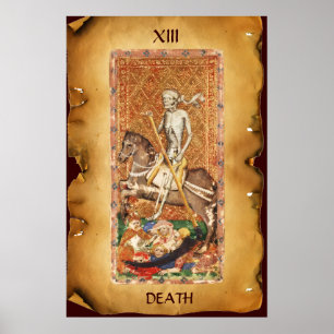 ANTIQUE RENAISSANCE TAROTS 13 / DEATH POSTER