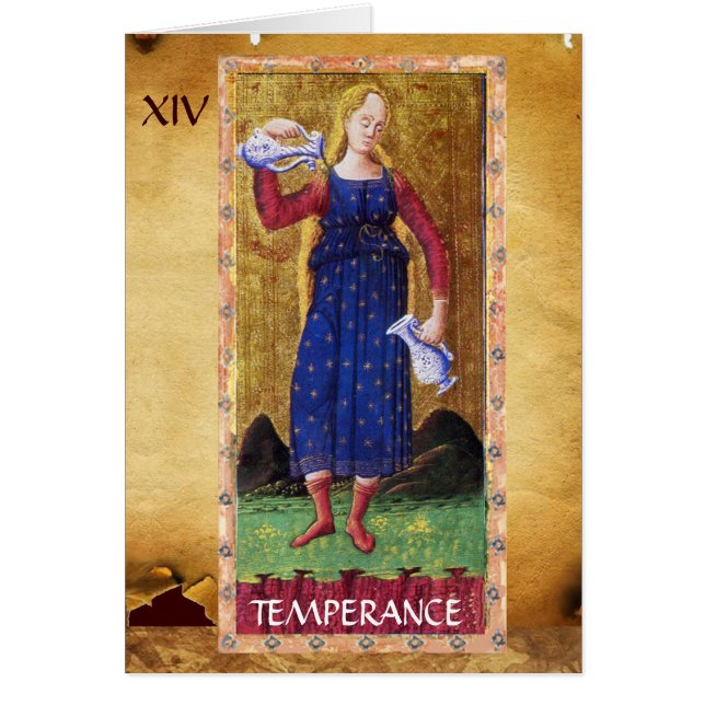 ANTIQUE RENAISSANCE TAROTS 14 / TEMPERANCE (Front)
