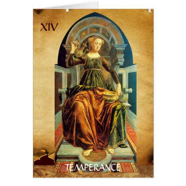 ANTIQUE RENAISSANCE TAROTS 14 / TEMPERANCE (Front)