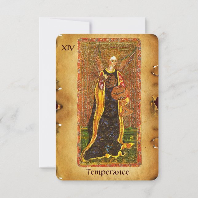 ANTIQUE RENAISSANCE TAROTS 14  / TEMPERANCE ANNOUNCEMENT (Front)