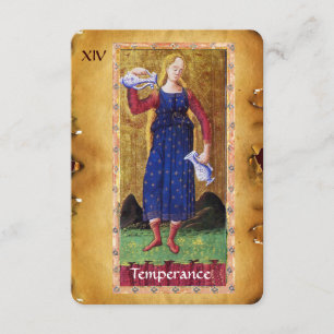 ANTIQUE RENAISSANCE TAROTS 14  / TEMPERANCE ANNOUNCEMENT