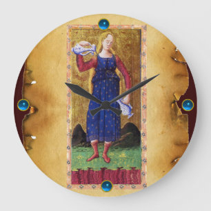 ANTIQUE RENAISSANCE TAROTS 14 / TEMPERANCE LARGE CLOCK