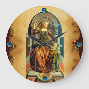 ANTIQUE RENAISSANCE TAROTS 14 / TEMPERANCE LARGE CLOCK