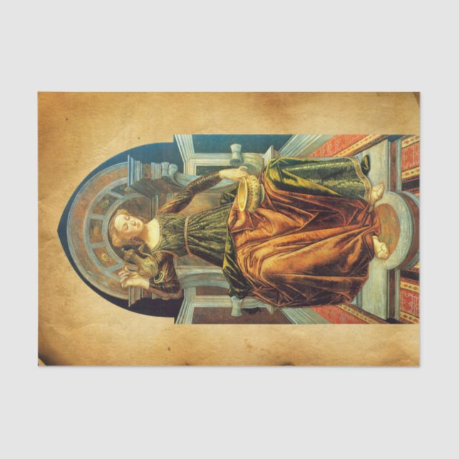 ANTIQUE RENAISSANCE TAROTS 14 TEMPERANCE Parchment Tissue Paper (Front)