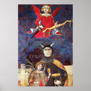 ANTIQUE RENAISSANCE TAROTS 15 / THE DEVIL POSTER