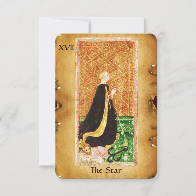 ANTIQUE RENAISSANCE TAROTS 17 / THE STAR (HOPE) ANNOUNCEMENT (Front)