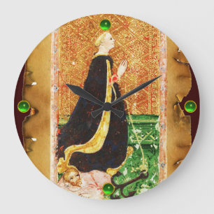 ANTIQUE RENAISSANCE TAROTS 17 / THE STAR (HOPE) LARGE CLOCK